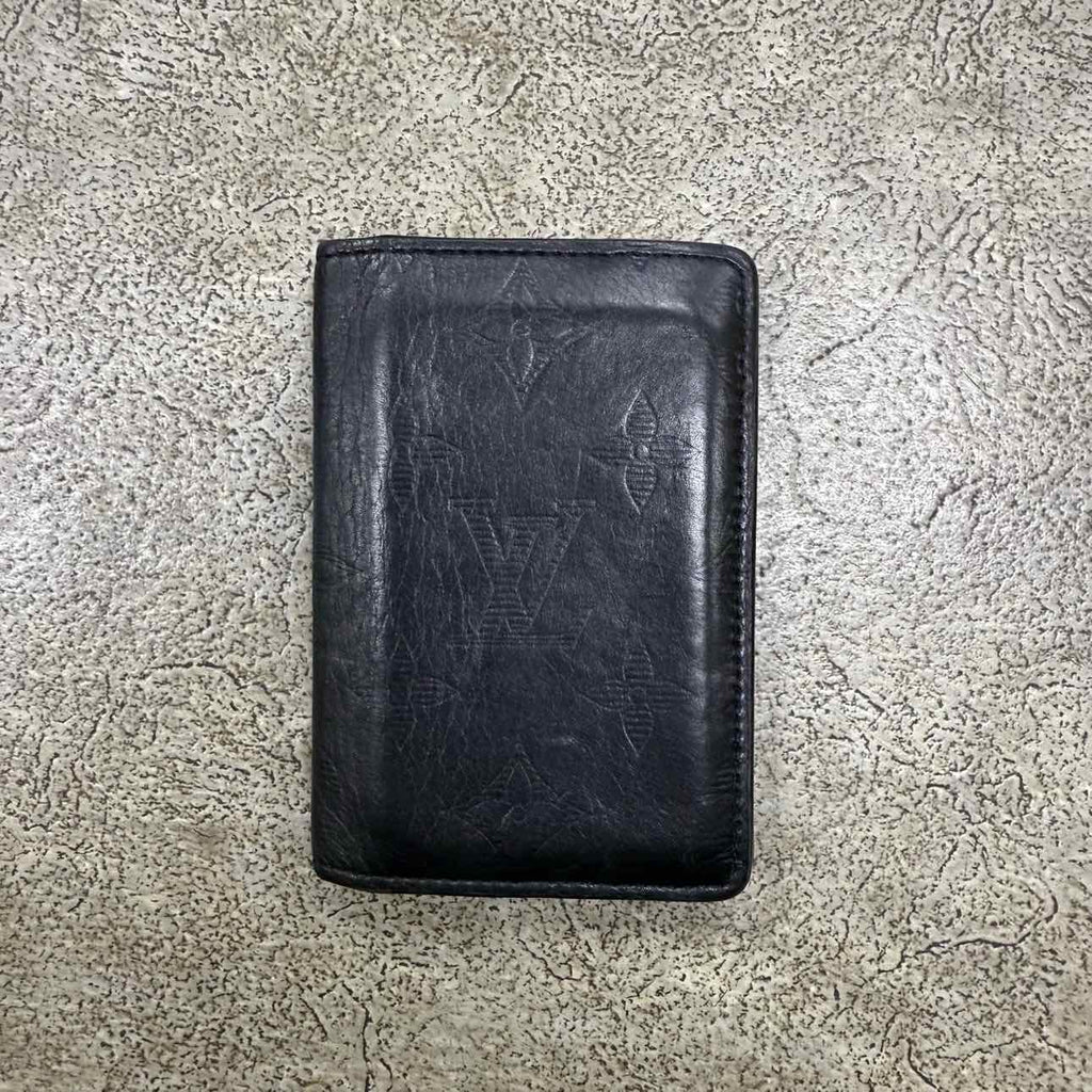 Louis Vuitton Card Holder Used Black Wallets