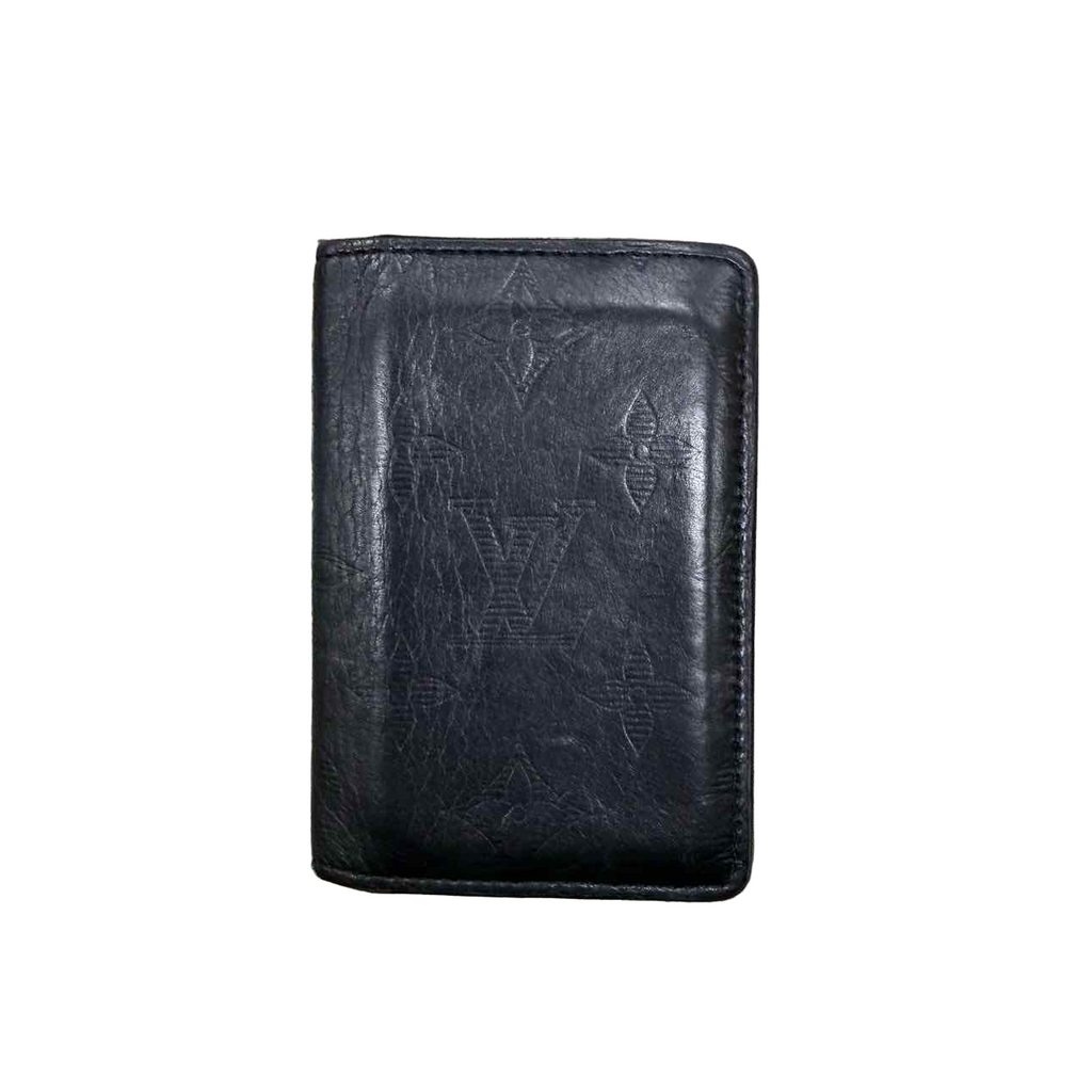 Louis Vuitton Card Holder Used Black Wallets