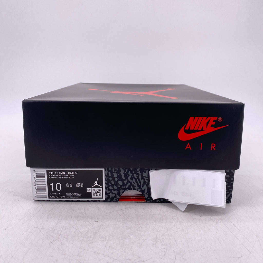 Air Jordan 3 Retro "Black Cement" 2024 New Size 10