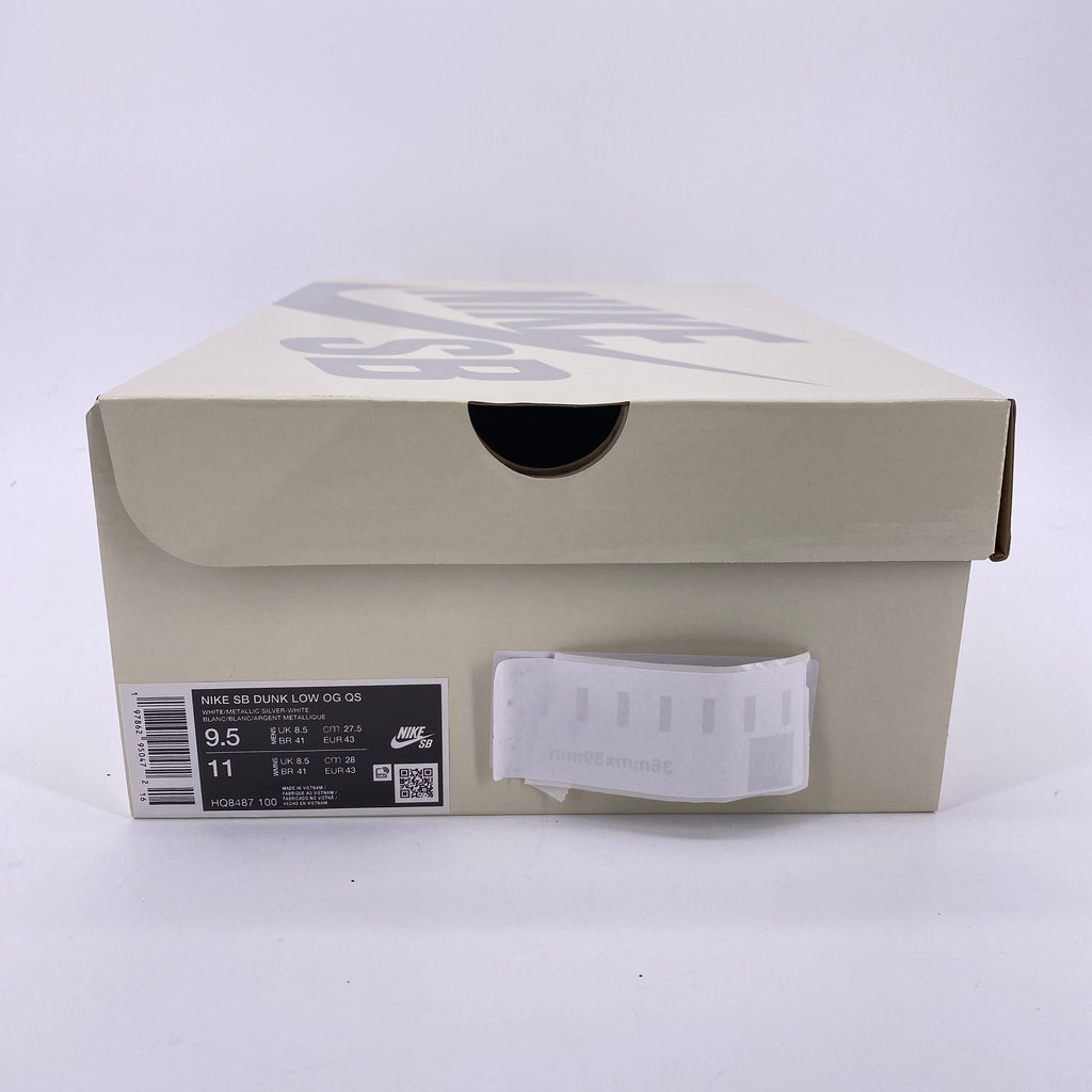 Nike SB Dunk Low "Supreme 94 White" 2025 New Size 9.5