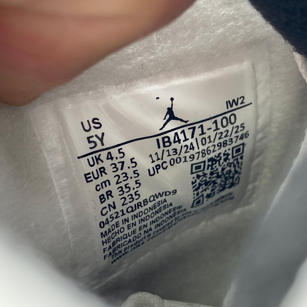 Air Jordan (GS) 4 Retro "White Cement" 2025 New Size 5Y