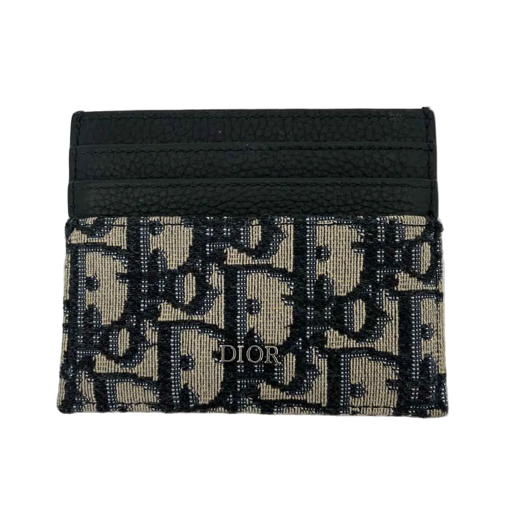 Dior Card Holder "OBLIQUE" New Tan