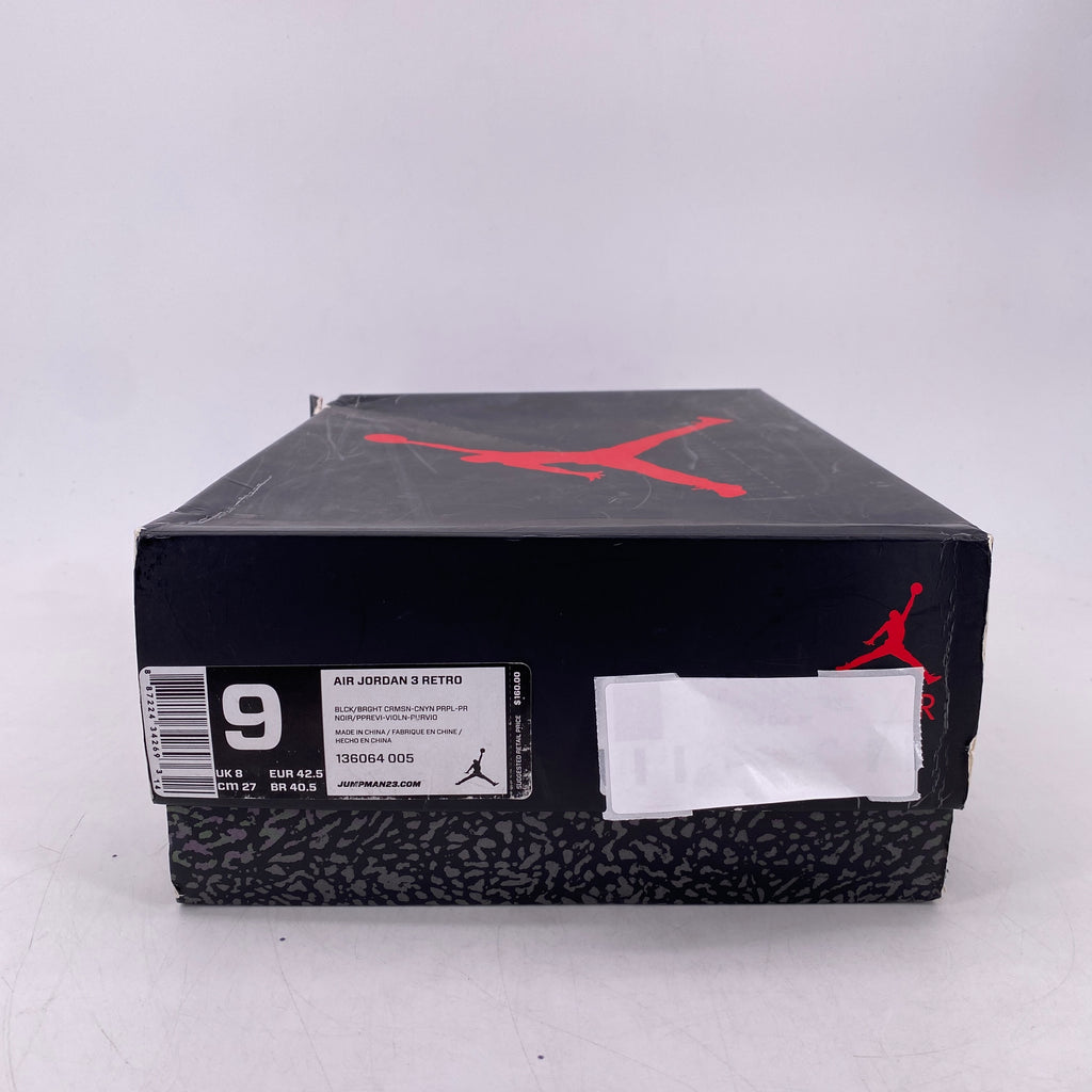 Air Jordan 3 Retro "Crimson" 2013 Used Size 9