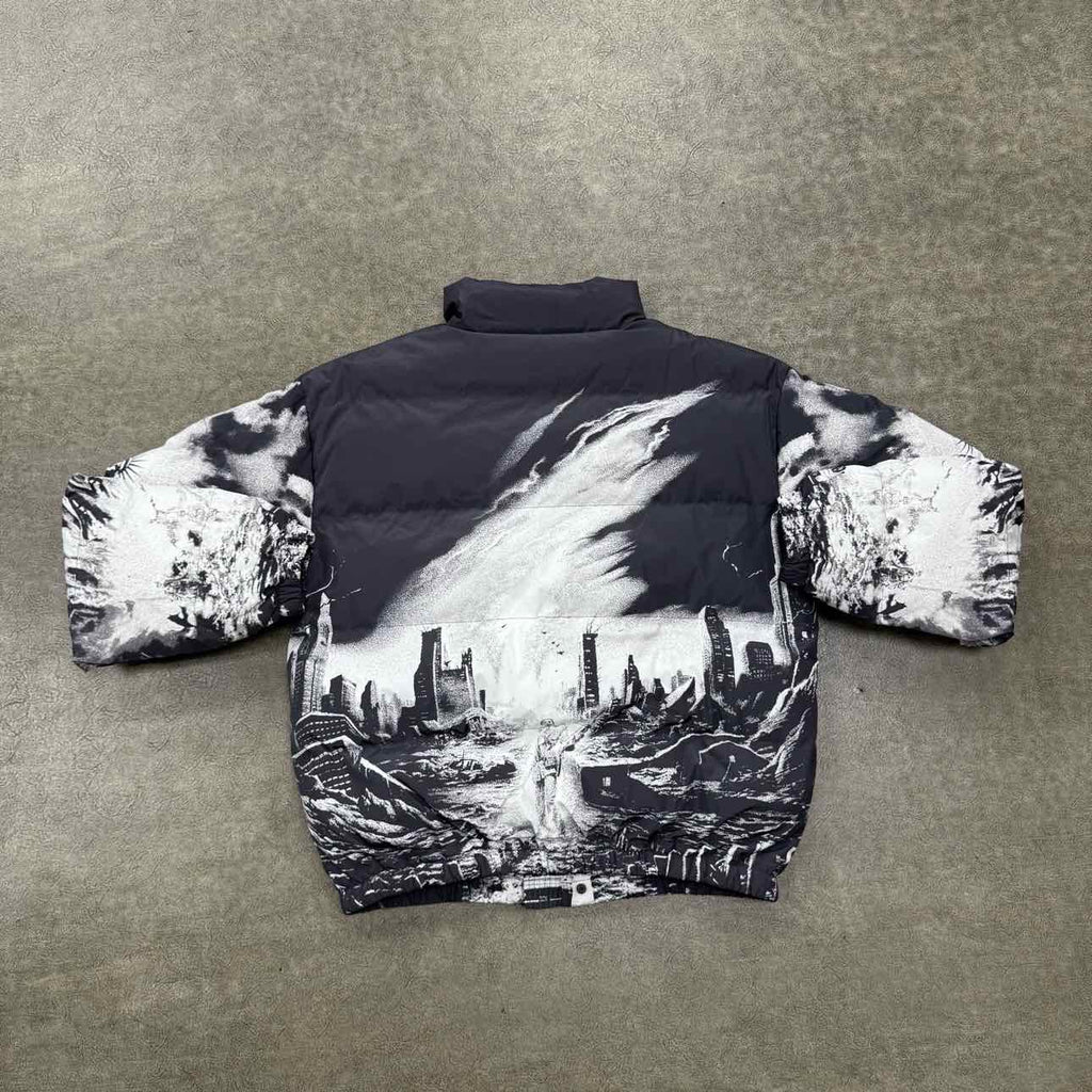 Vale Puffer Jacket "NYC" Grey Used Size S