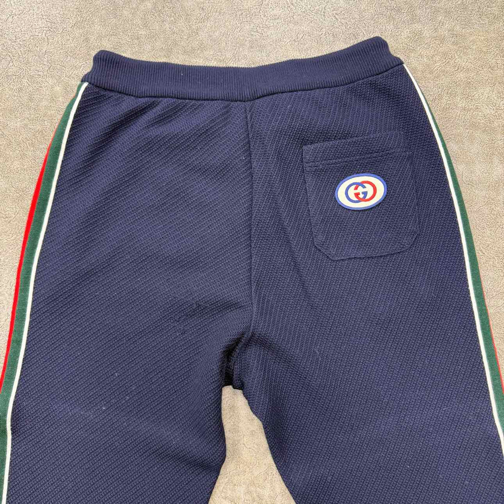 Gucci Sweatpants "STRIPED LOGO" Navy Used Size L