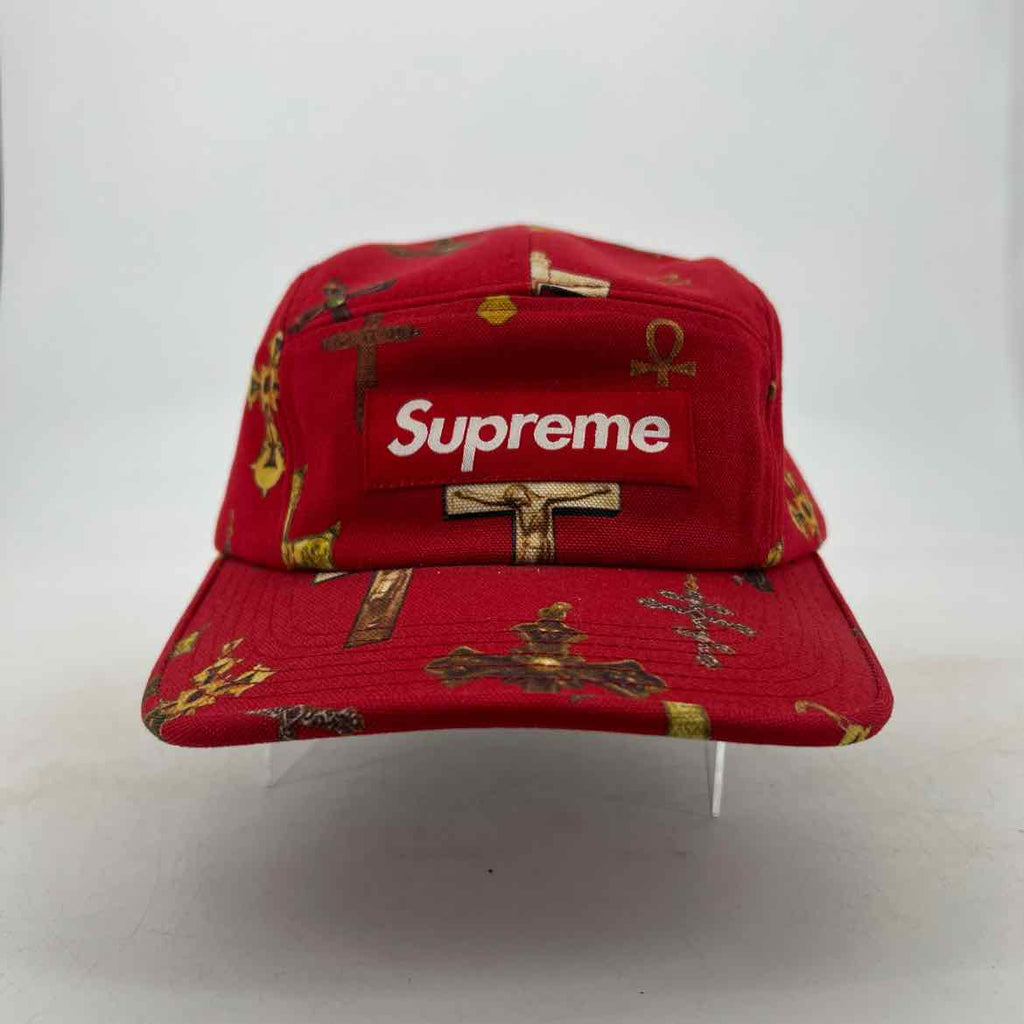 Supreme Camp Cap "CROSSES" Used Red Size OS