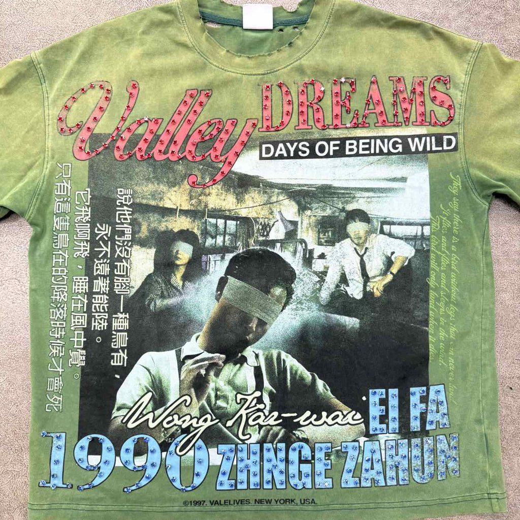 Vale T-Shirt "GREEN MONEY" Green Used Size M