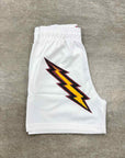 Eric Emanuel Mesh Shorts "LIGHTNING WHITE" Yellow / Red New Size L