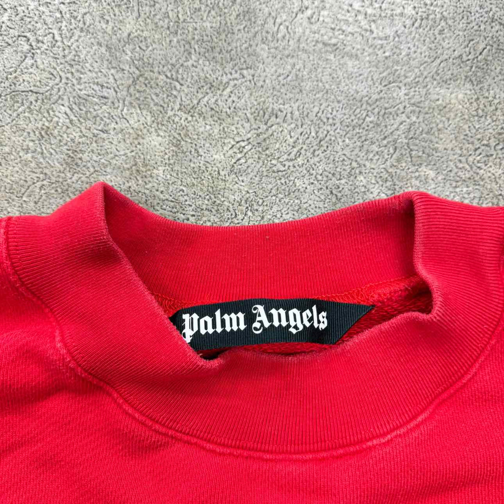Palm Angels Crewneck Sweater "BEAR" Red Used Size XS
