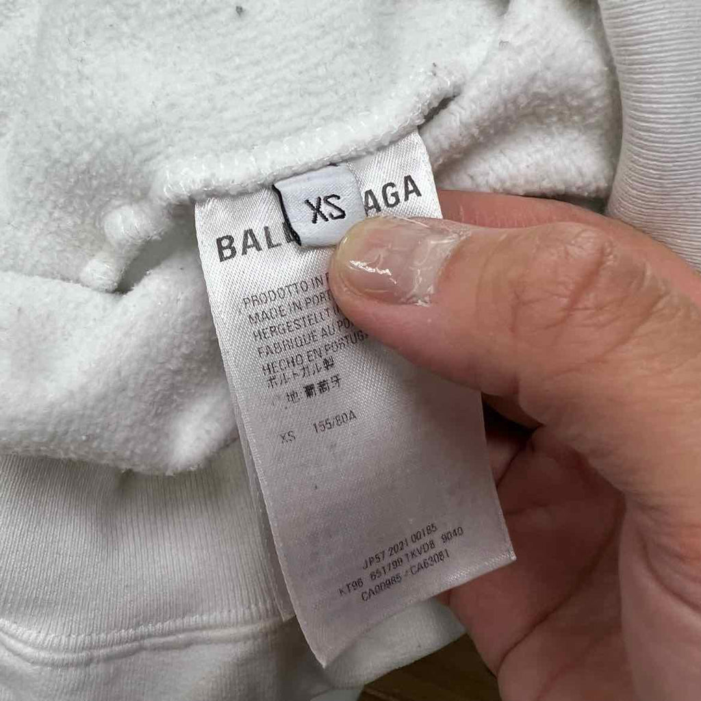 Balenciaga Hoodie "SPACE" White Used Size XS