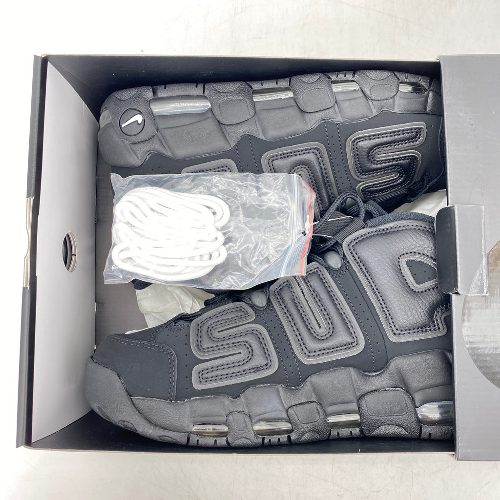 Nike Air More Uptempo "Supreme Black" 2017 New Size 8