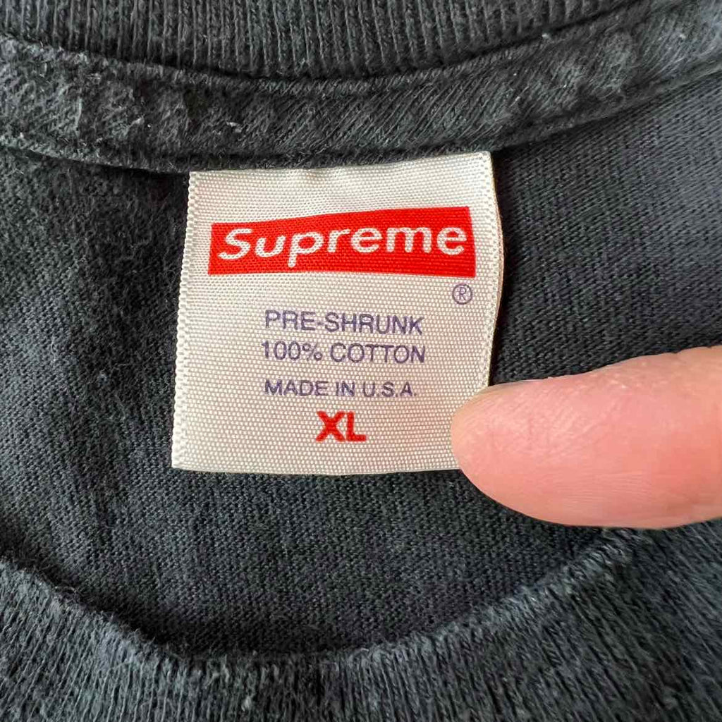 Supreme T-Shirt "CUTOUTS" Black Used Size XL