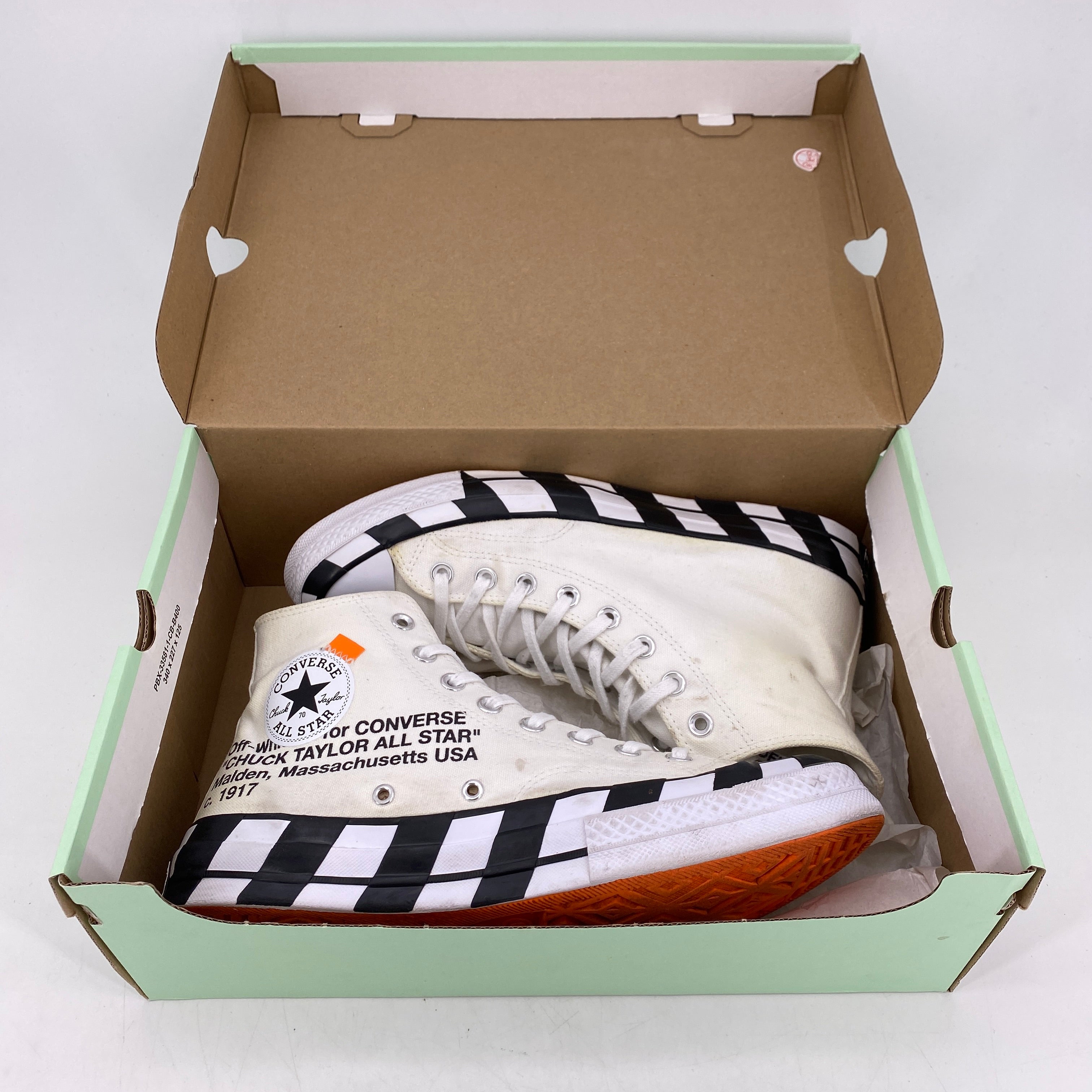 Converse off white box best sale