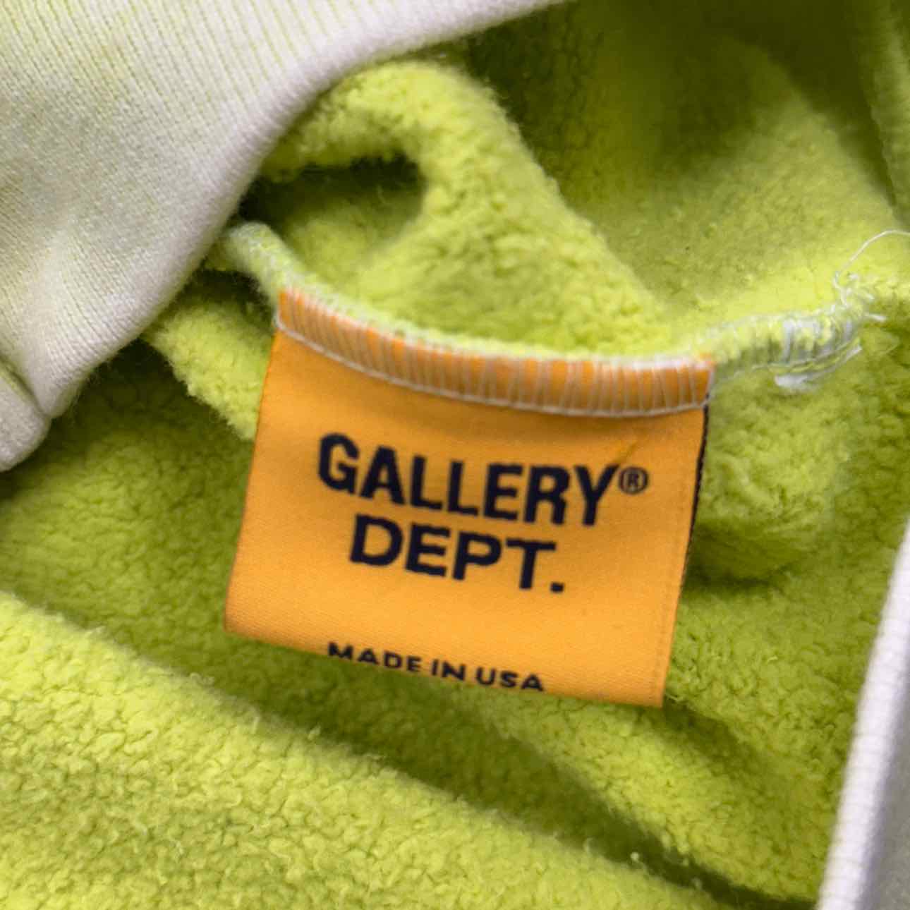 Gallery DEPT. Zip Up "FRENCH" Lime Green Used Size S