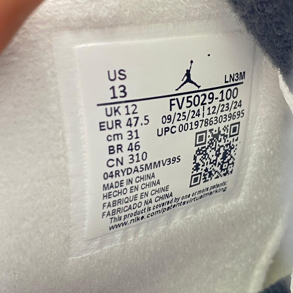 Air Jordan 4 Retro "White Cement" 2025 New Size 13