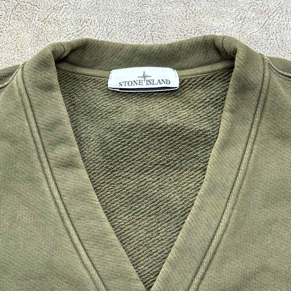 Stone Island Cardigan "PATCH" Olive Used Size L