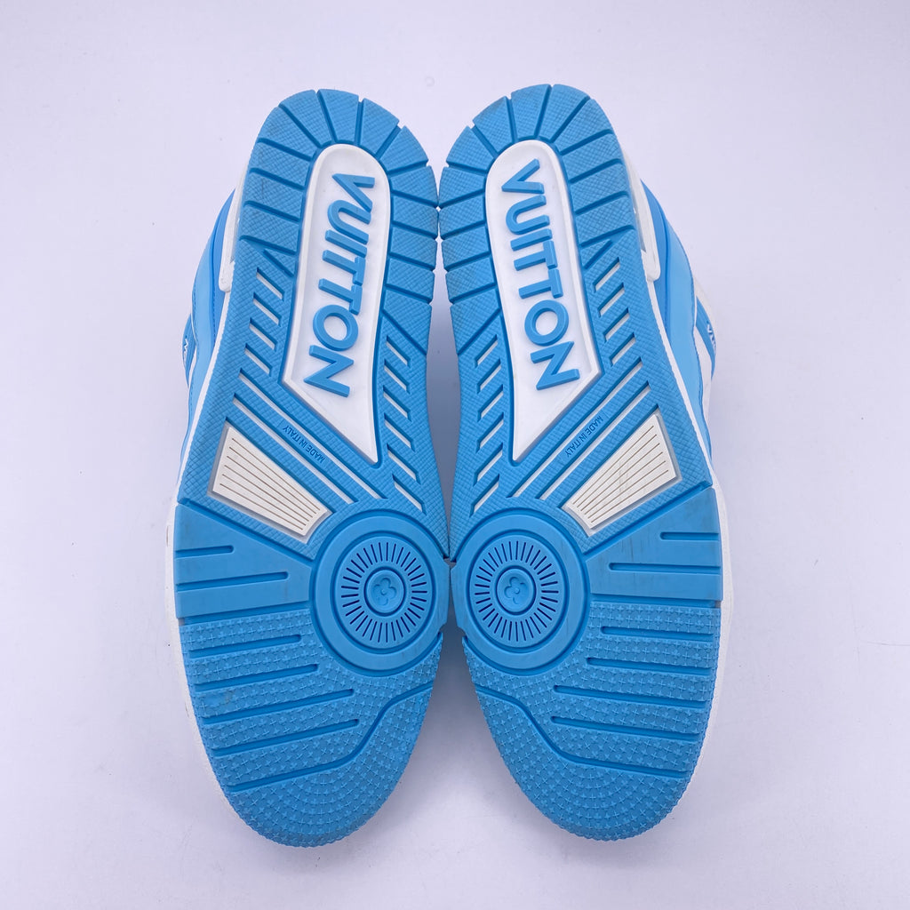 Louis Vuitton Trainer "White Blue"  Used Size 8LV