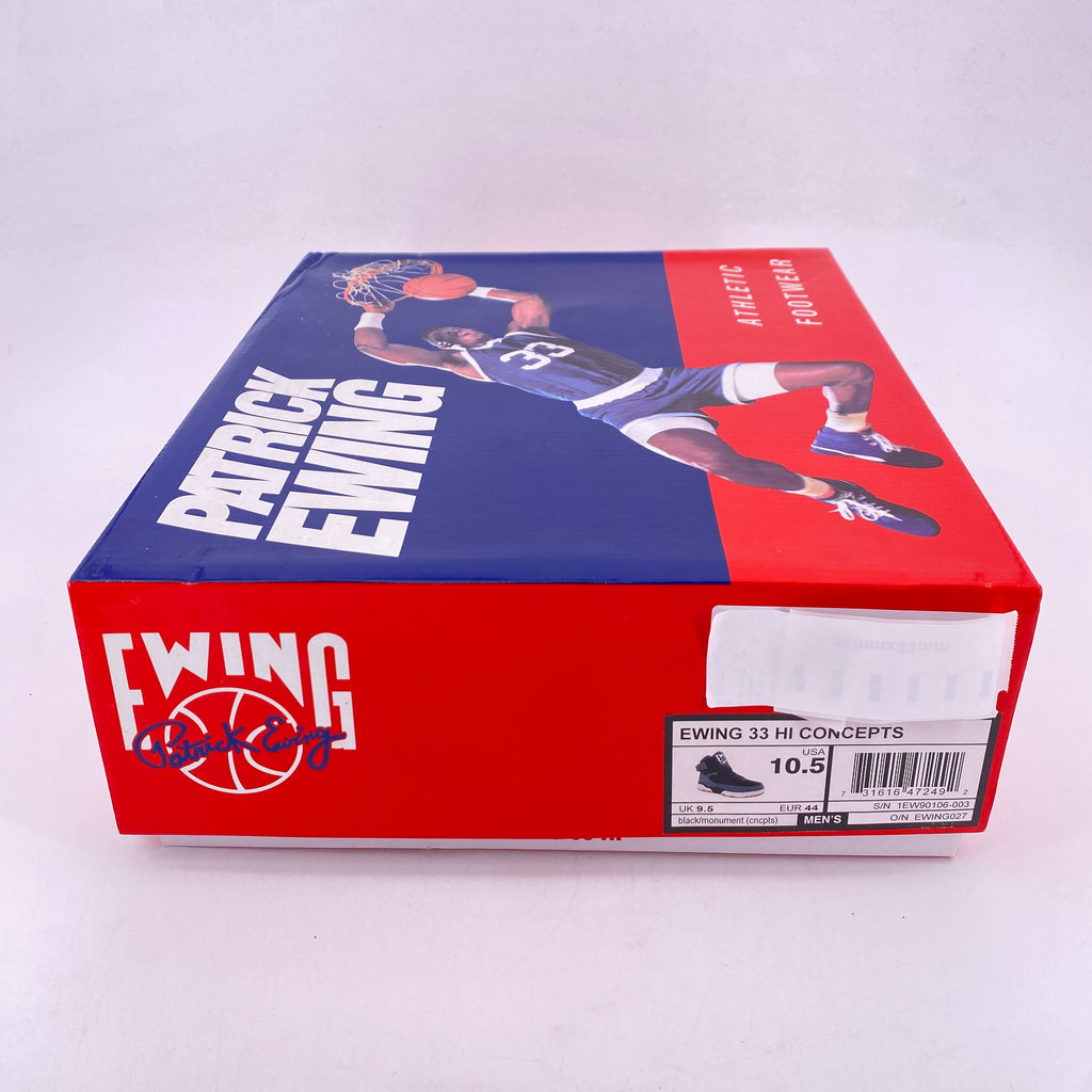 Reebok Ewing 33 Hi "Grey Black"  New Size 10.5