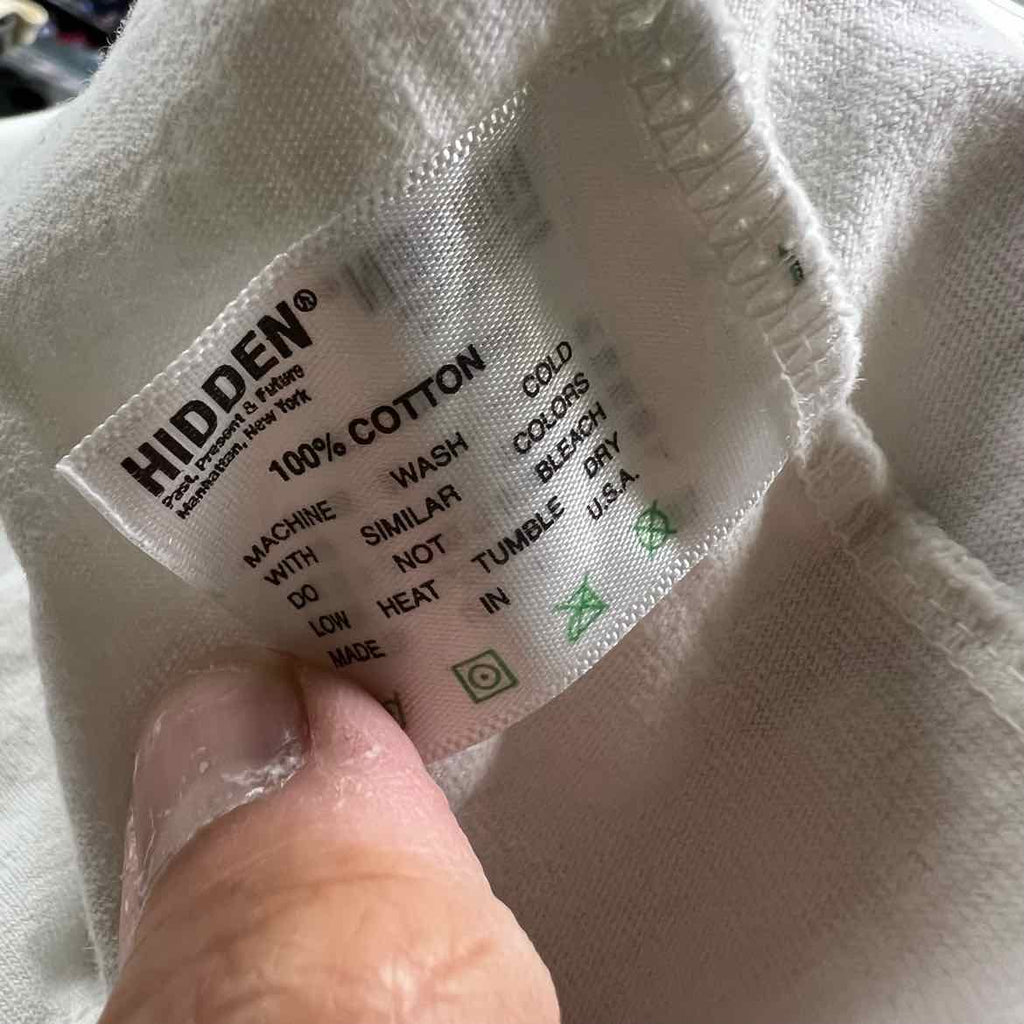 Hidden NY T-Shirt "LOGO" White Used Size L