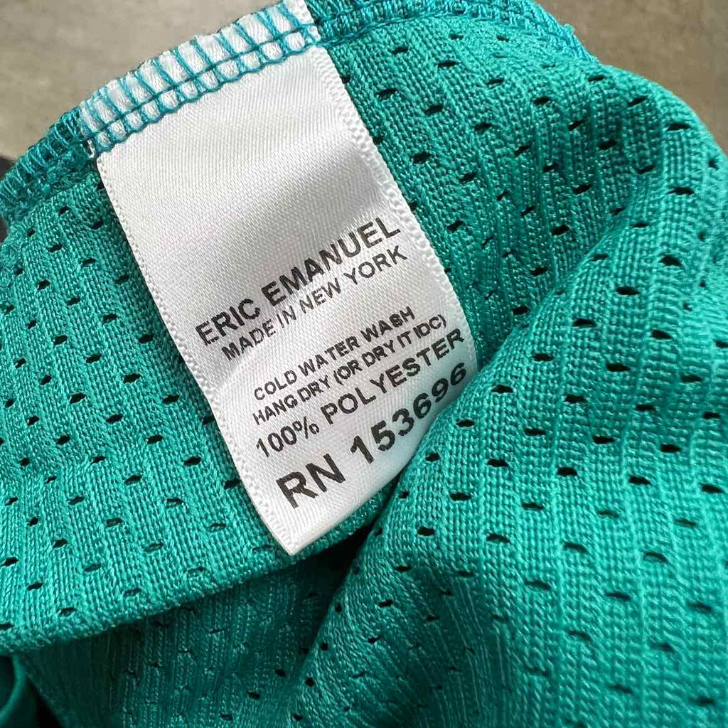 Eric Emanuel Mesh Shorts "BASIC LOGO" Frosty Spruce New Size M