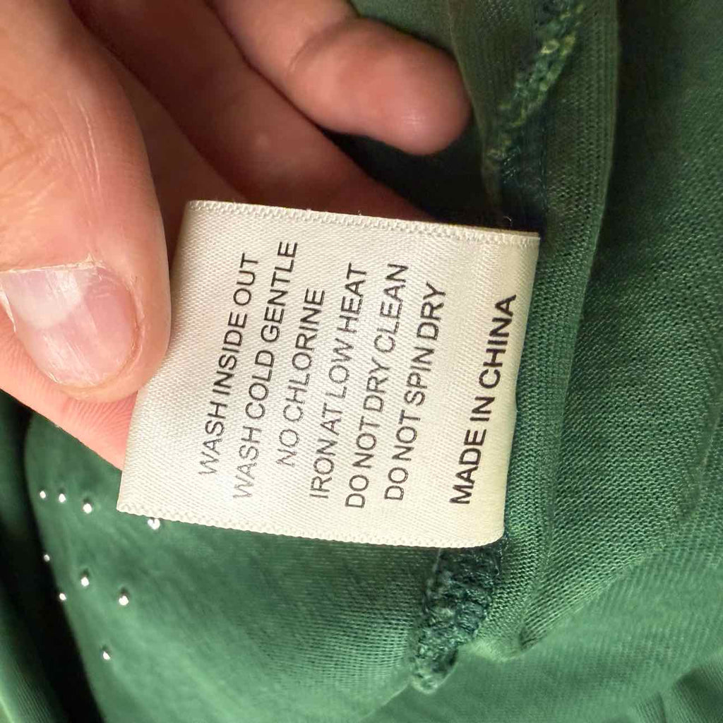 Vale T-Shirt "GREEN MONEY" Green Used Size M