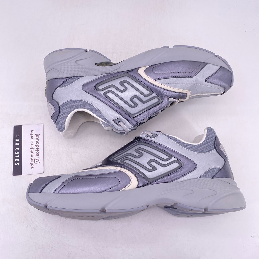 Fendi Faster Trainer "Grey"  Used Size 11
