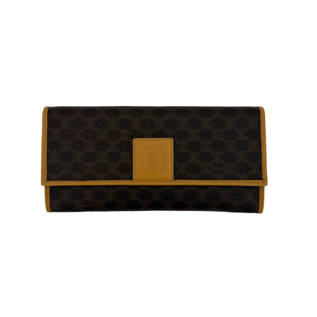 Celine Wallet "TRIOMPHE" Used Brown Size OS