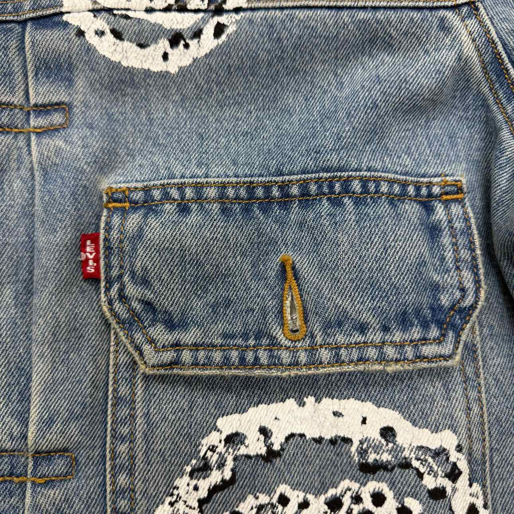Denim Tears Jacket "STUSSY" Blue Used Size 2XL