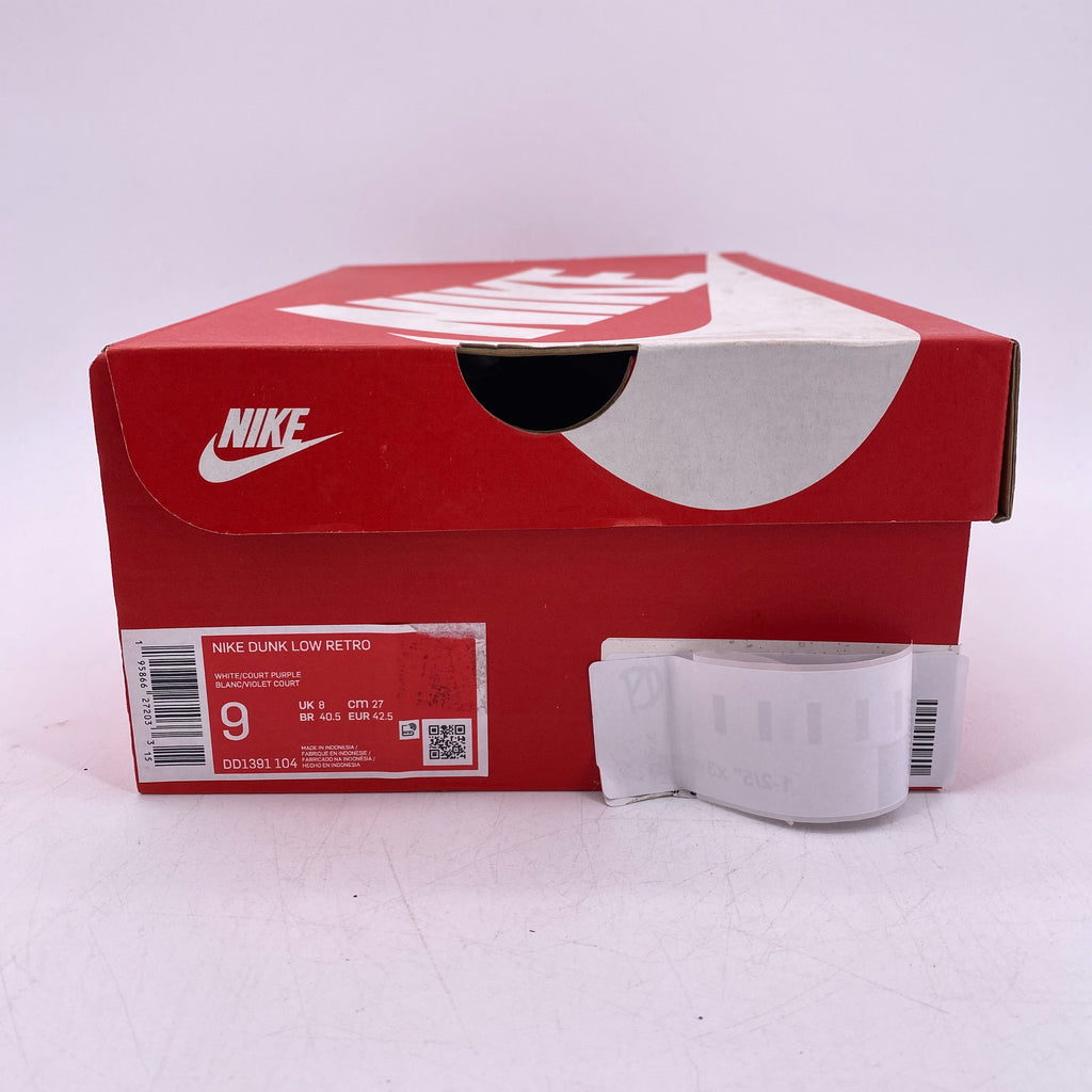 Nike Dunk Low Retro "Court Purple" 2022 New Size 9