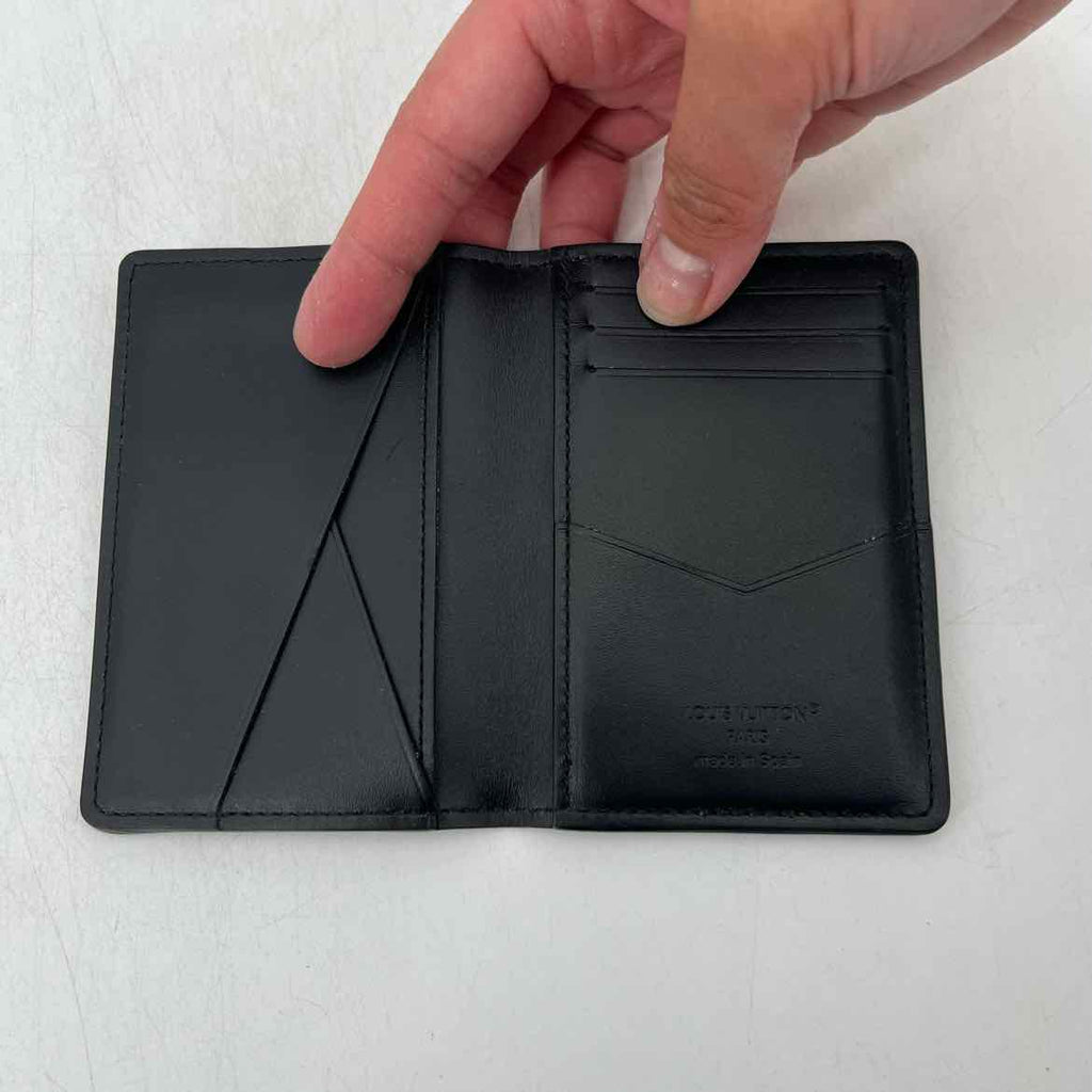 Louis Vuitton Wallet "POCKET ORGANIZER" Used Black Size OS
