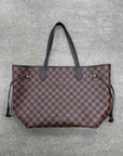 Louis Vuitton Neverfull MM "DAMIER EBENE" Used Brown Size MM