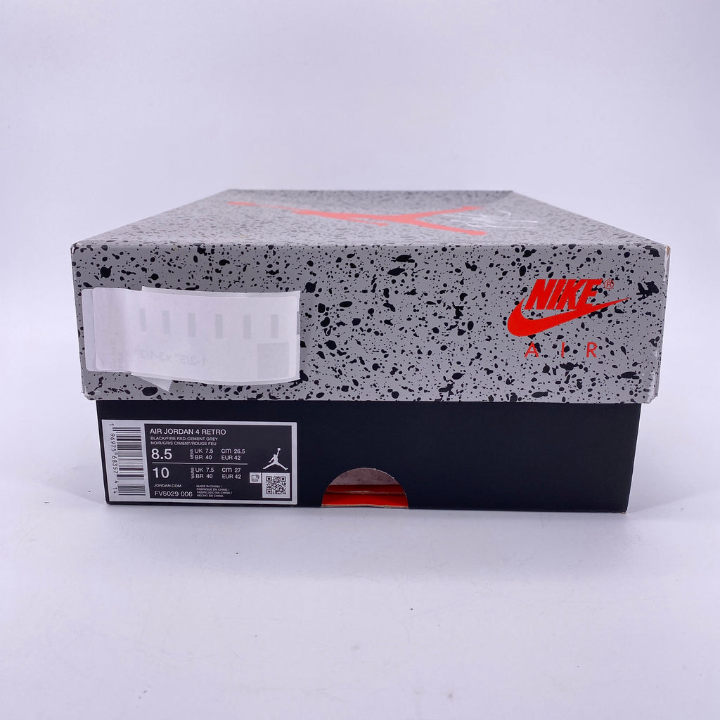 Air Jordan 4 Retro "Bred Reimagined" 2024 New Size 8.5