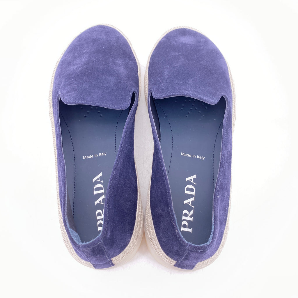 Prada Loafer "Blue Suede"  New Size 8.5 PRADA