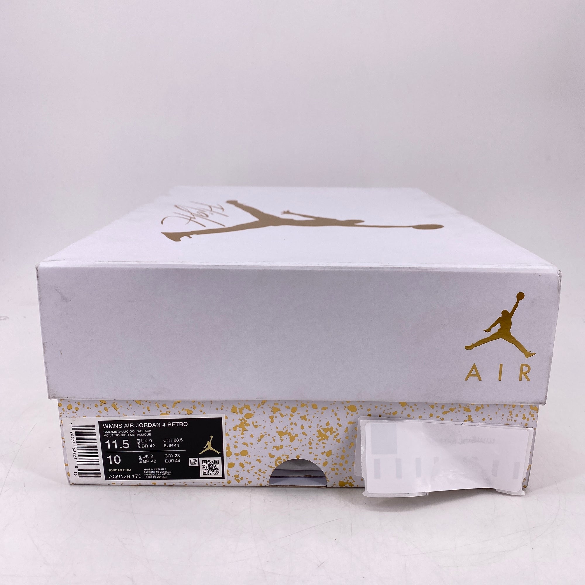 Air Jordan (W) 4 Retro &quot;Metallic Gold&quot; 2024 New Size 11.5W