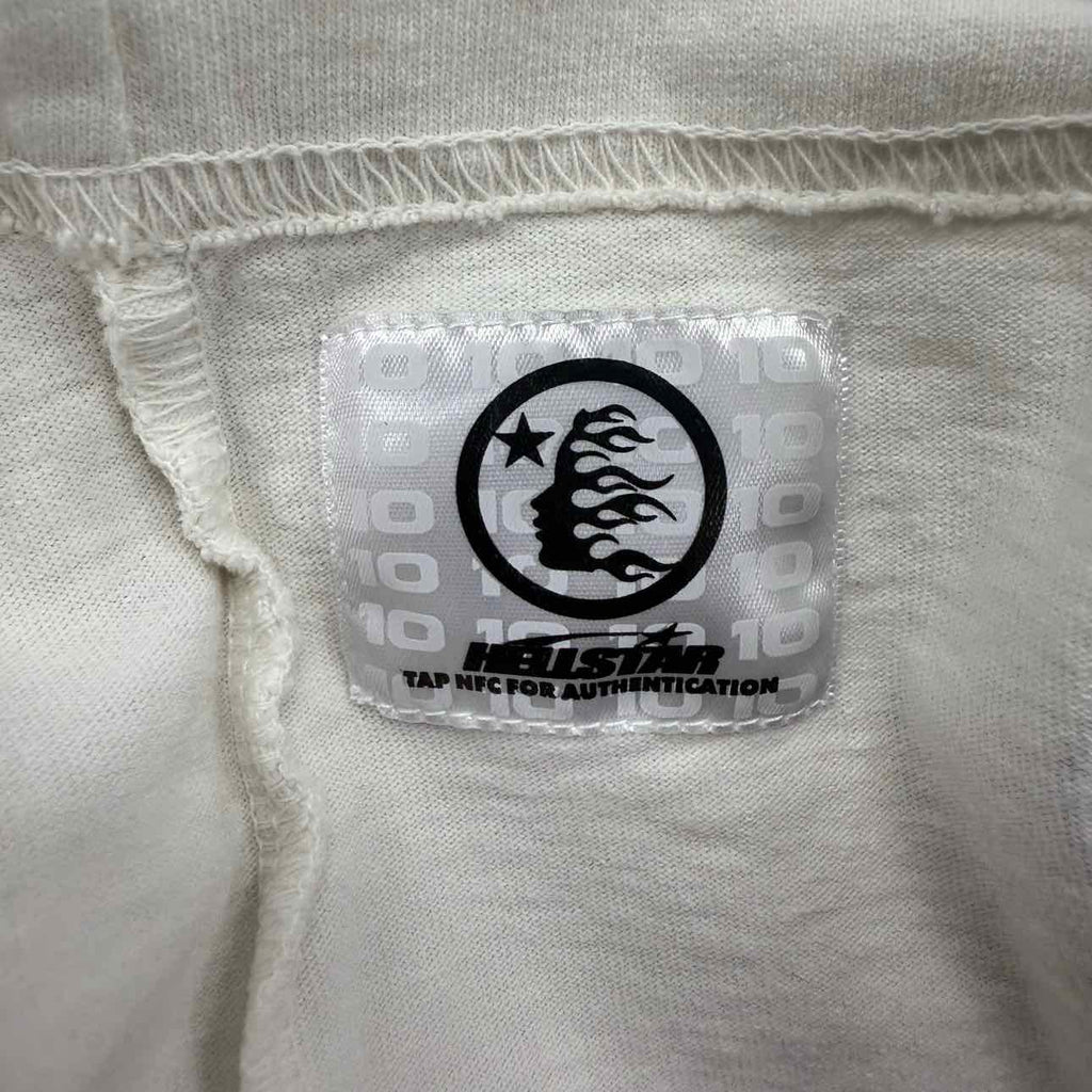 Hellstar T-Shirt "BRAINWASHED" White Used Size L