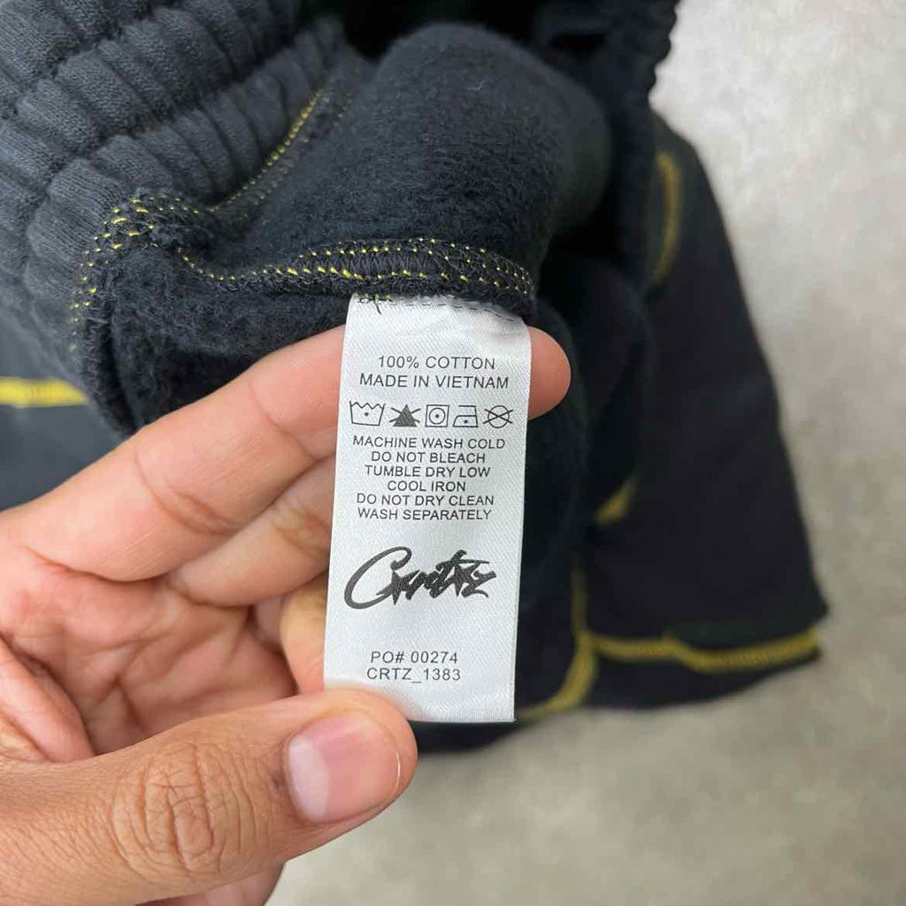 Corteiz Sweatpants "95 RTW CONTRAST" Black New Size L