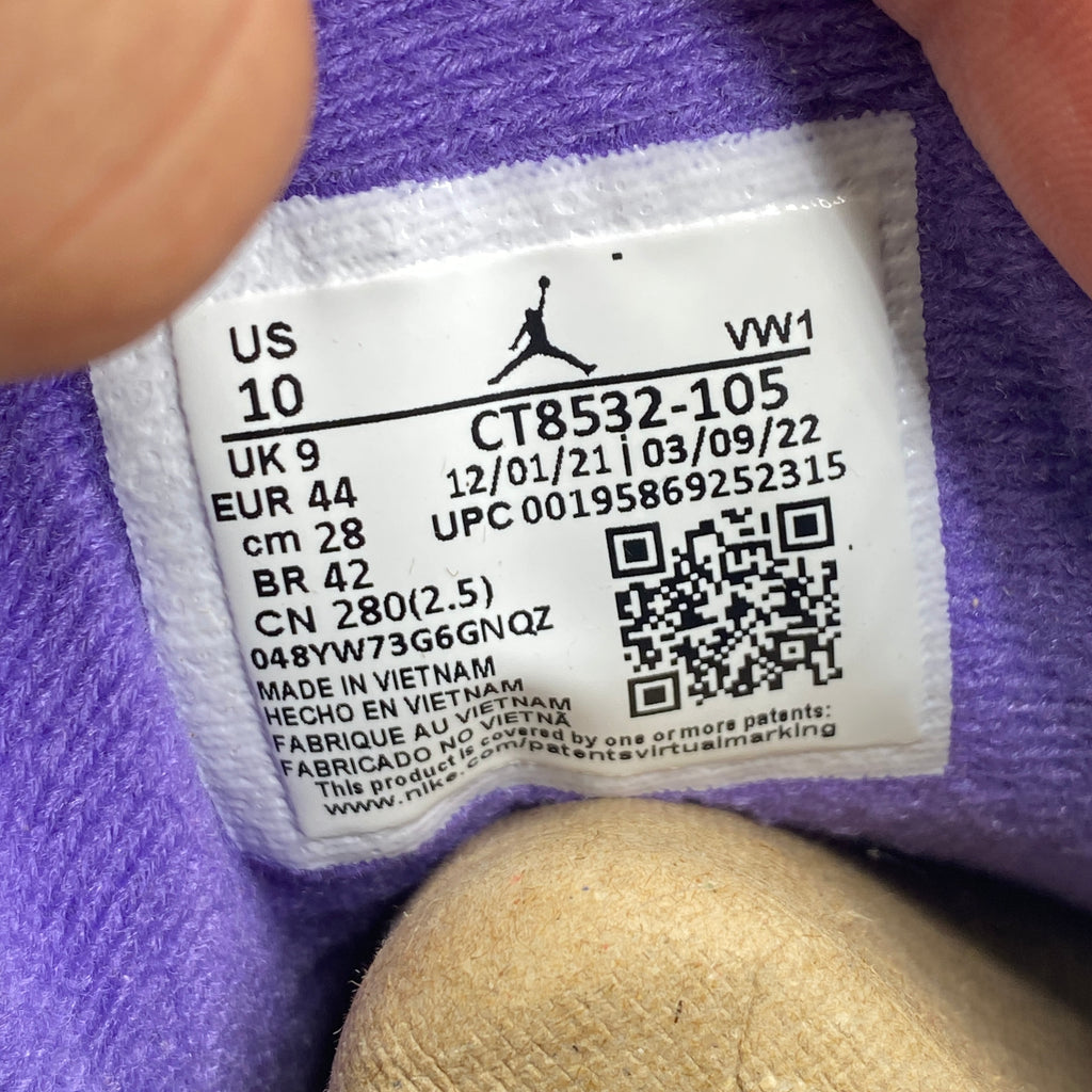 Air Jordan 3 Retro "Dark Iris" 2022 Used Size 10