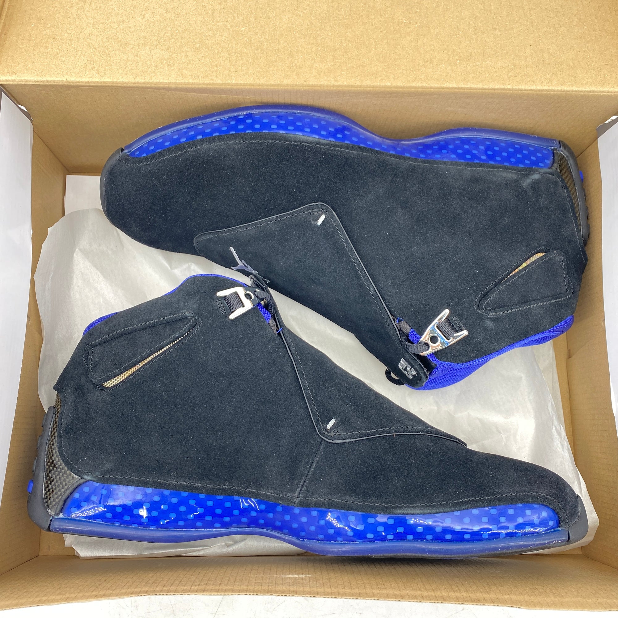 Air Jordan 18 Retro &quot;Black Sport Royal&quot; 2018 Used Size 13