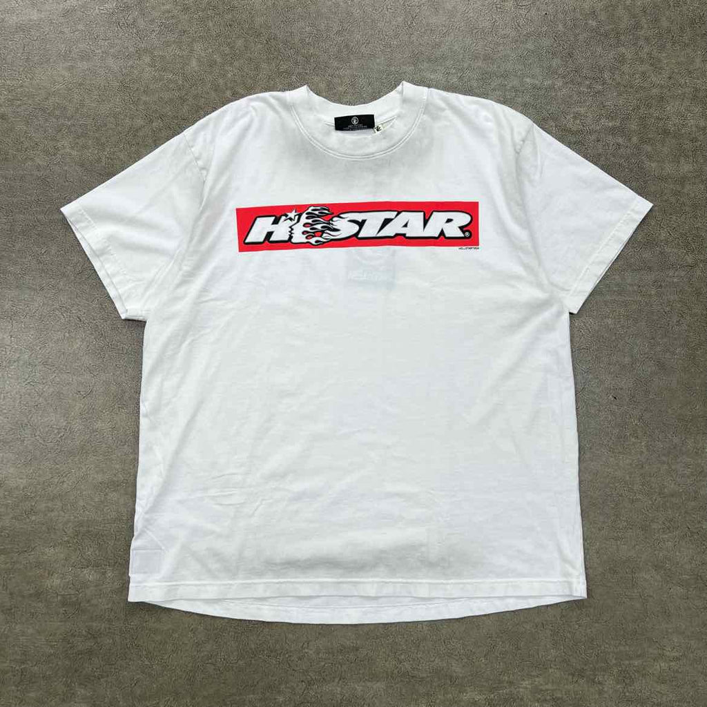 Hellstar T-Shirt "BOX LOGO" White New Size XL