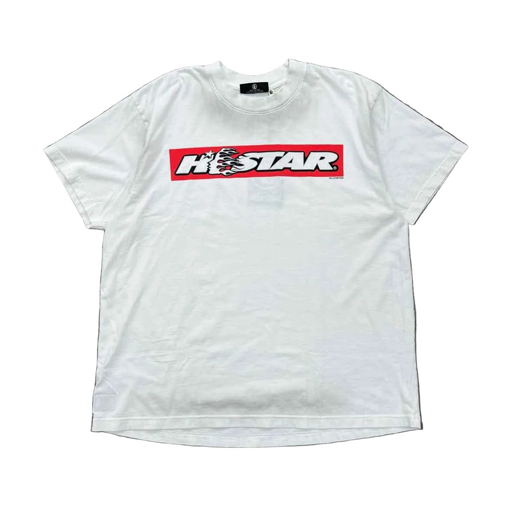 Hellstar T-Shirt "BOX LOGO" White New Size XL