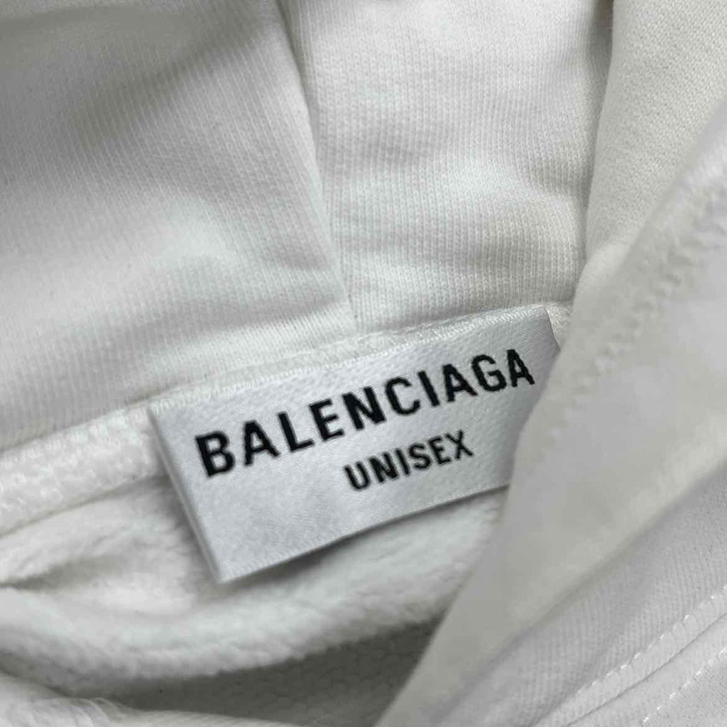 Balenciaga Hoodie "PARIS" White Used Size 2