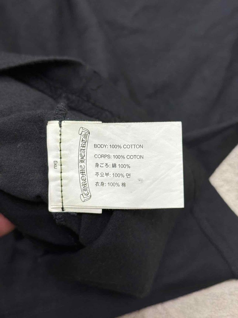 Chrome Hearts T-Shirt "NECK LOGO" Black Used Size L