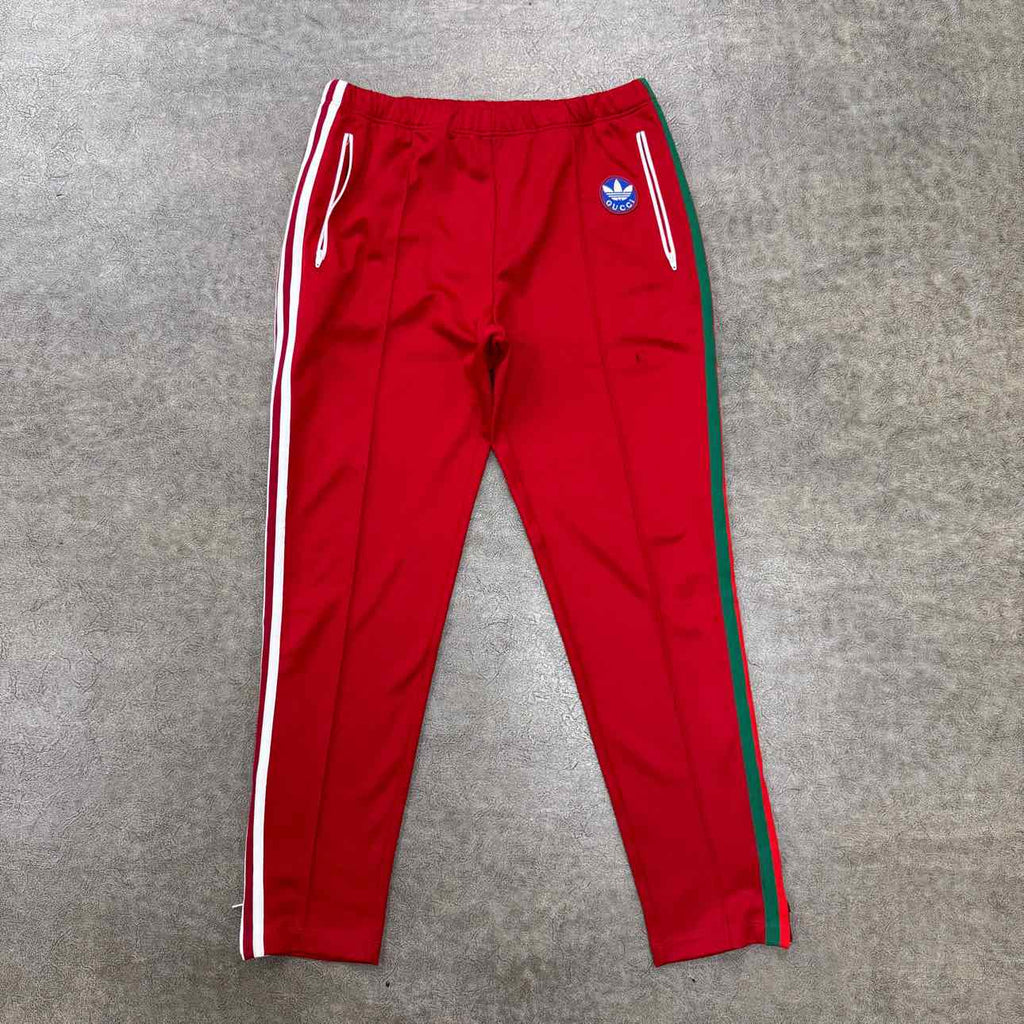 Gucci Track Pants "ADIDAS" Red Used Size L