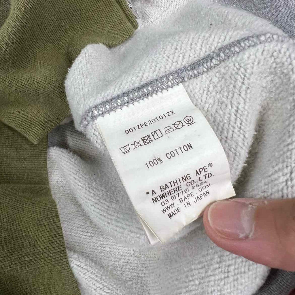Bape Hoodie "1ST CAMO SPLIT ZIP" Camo Used Size L