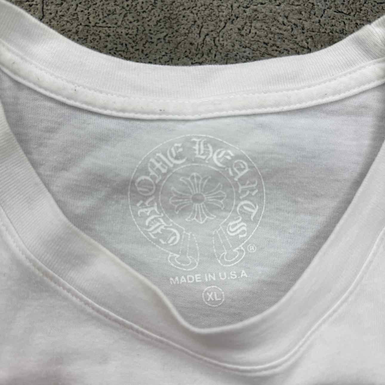 Chrome Hearts T-Shirt &quot;HOLLYWOOD&quot; White Used Size XL