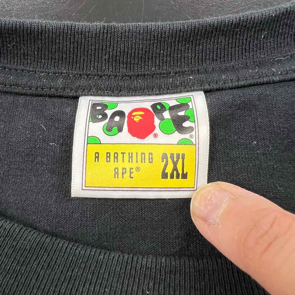 Bape T-Shirt "CHAMPAGNE" Black Used Size 2XL