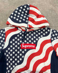 Supreme Hoodie "AMERICAN FLAG" Multi-Color Used Size S