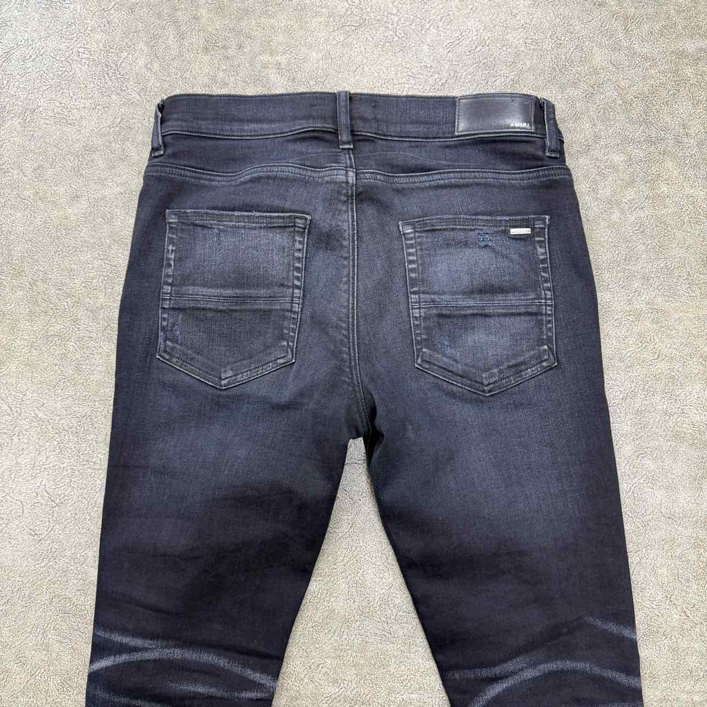 Amiri Jeans "DISTRESSED LOGO" Black Used Size 32