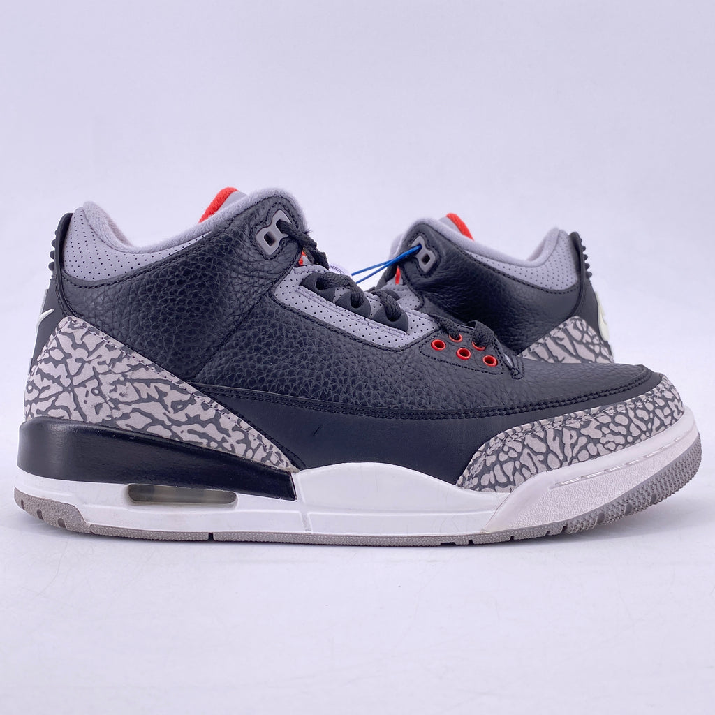 Air Jordan 3 Retro "Black Cement" 2018 Used Size 8.5