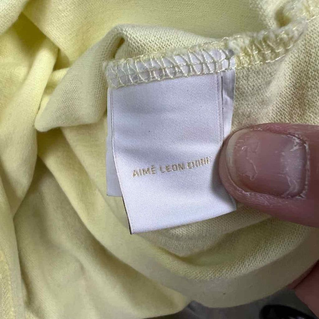 Aime Leon Dore T-Shirt "UNISPHERE" Yellow Used Size L